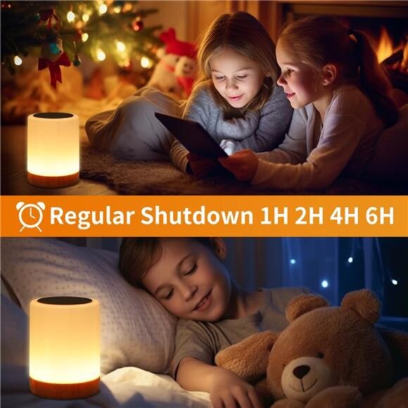 Touch Bedside Table Lamp,13 RGB Colors & 5 Brightness, USB Rechargeable - Picture 6 of 8